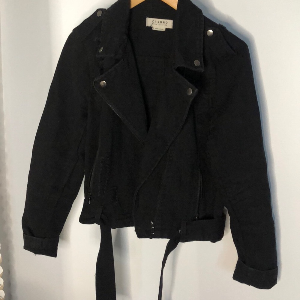 Revolve Black Fringed Demin Jacket !!!